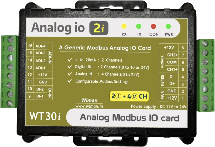 Wiman WT30i Modbus IO card