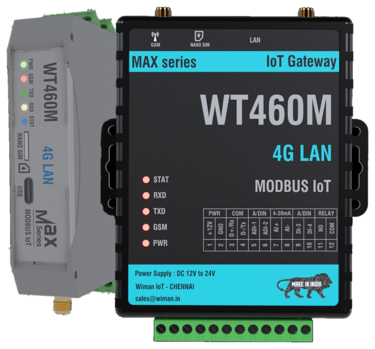 Wiman WT460M MAX Series industrial IoT gateways